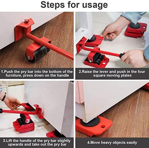 TheOpulentNest's Furniture Lift Mover Tool Set - Dolly with Wheels, 330Lbs Capacity.