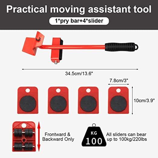 TheOpulentNest's Furniture Lift Mover Tool Set - Dolly with Wheels, 330Lbs Capacity.