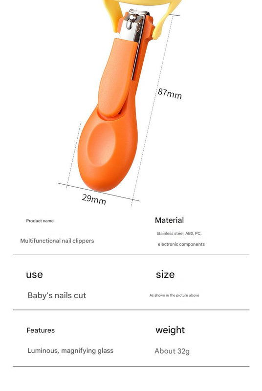 Baby Nail Clipper Set with LED Light & Magnifier