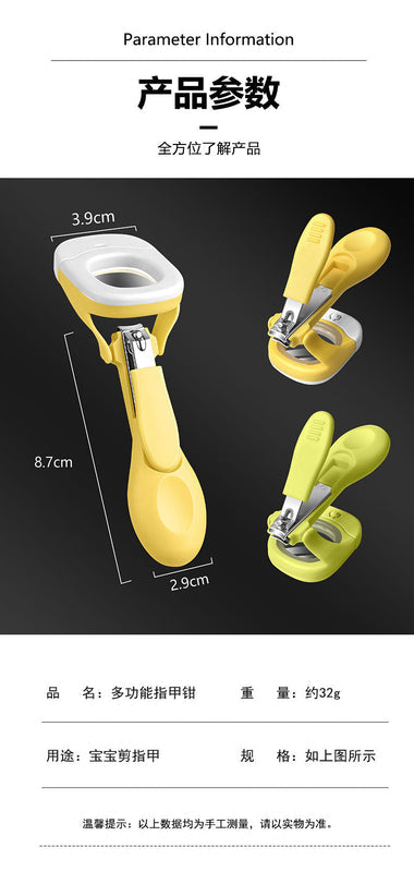 Baby Nail Clipper Set with LED Light & Magnifier