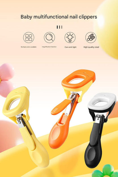 Baby Nail Clipper Set with LED Light & Magnifier