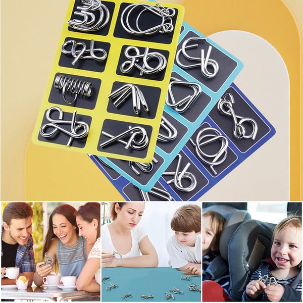 Metal Puzzle Ring,Educational intellectual Toys IQ Toys,Metal Brain teaser Puzzles