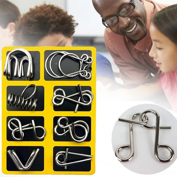 Metal Puzzle Ring,Educational intellectual Toys IQ Toys,Metal Brain teaser Puzzles