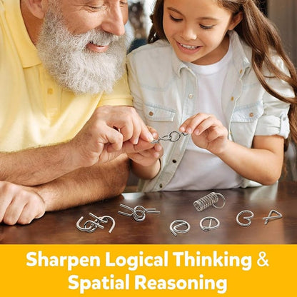 Metal Puzzle Ring,Educational intellectual Toys IQ Toys,Metal Brain teaser Puzzles