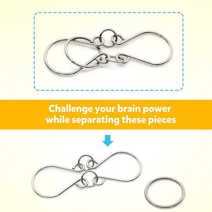 Metal Puzzle Ring,Educational intellectual Toys IQ Toys,Metal Brain teaser Puzzles